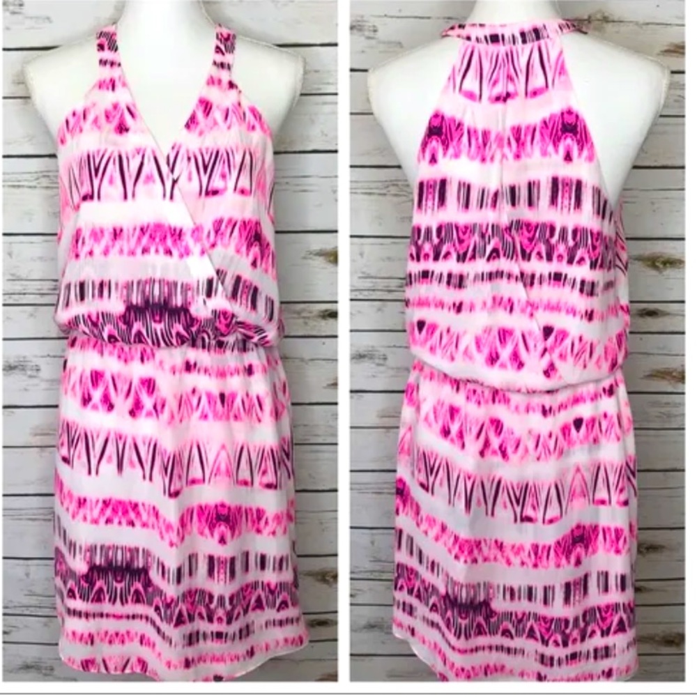 Parker pink and black dress